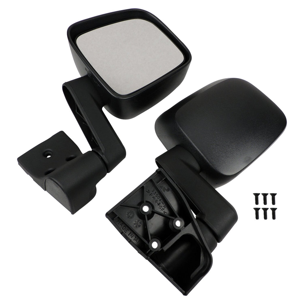 Manual, Manual Folding Mirror Set for 1987-2006 Jeep YJ, TJ Wranglers Crown Automotive