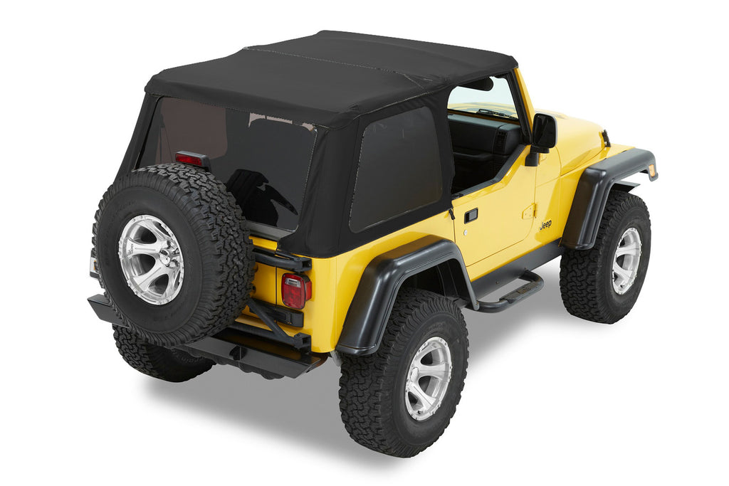 Trektop Slantback Soft Top For Jeep 1997-2006 Wrangler TJ Black Diamond Bestop