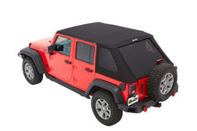 Load image into Gallery viewer, Trektop Slantback Soft Top For Jeep 2007-2018 Wrangler JK 4 Door Black Premium Twill Bestop