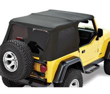 Load image into Gallery viewer, Trektop Slantback Soft Top For Jeep 1997-2006 Wrangler TJ Black Premium Twill Bestop