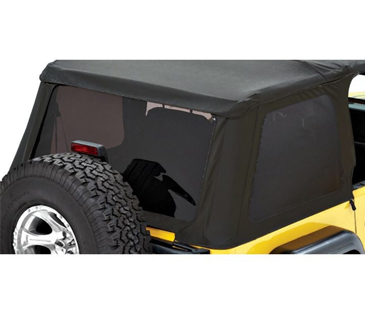 Window Replacement Set For Jeep 1997-2006 Wrangler TJ Fits Trektop Black Premium Twill Bestop
