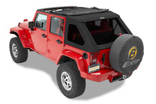 Load image into Gallery viewer, Replace-A-Top for Trektop Hardware For Jeep 2007-2018 Wrangler JK 4 Door Tinted Black Premium Twill Bestop