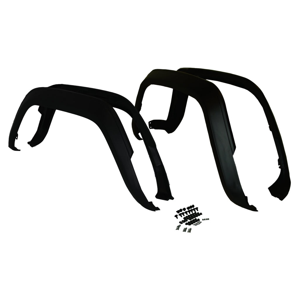 4-Piece Flat Black Fender Flare Kit for 1984-1994 Jeep XJ Cherokee, No Brackets Crown Automotive