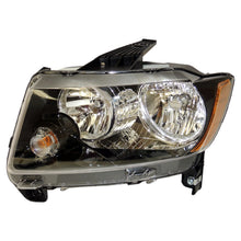 Load image into Gallery viewer, Left Headlight Assy for 11-17 Jeep MK Compass w/ Halogen Bulbs w/ Black Bezel Crown Automotive