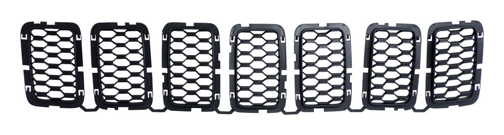 Black Honeycomb Grille Insert Set for Various 2016-2022 Jeep WK Grand Cherokee Crown Automotive