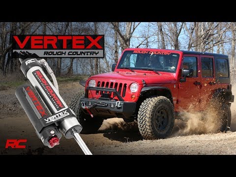 Jeep Front Adjustable Vertex Shocks (18-20 Wrangler JL For 6.0 Inch Lifts) Rough Country