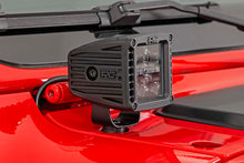 Load image into Gallery viewer, Jeep 2 Inch LED Cube Easy-Mount Kit 18-20 Wrangler JL 20-Up Gladiator-Black Series w/Amber DRL  Rough Country