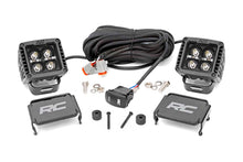 Load image into Gallery viewer, Jeep 2 Inch LED Cube Easy-Mount Kit 18-20 Wrangler JL 20-Up Gladiator-Black Series w/White DRL Rough Country