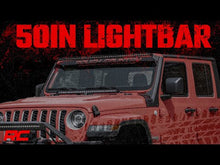 Load image into Gallery viewer, Jeep 50-Inch Straight LED Light Bar Upper Windshield Kit w/ Single-Row Black Series LED 20-Up Gladiator JT 18-20 Wrangler JL Rough Country