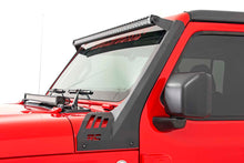 Load image into Gallery viewer, Jeep 50-Inch Straight LED Light Bar Upper Windshield Kit w/ Single-Row Black Series LED 20-Up Gladiator JT 18-20 Wrangler JL Rough Country
