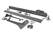 Load image into Gallery viewer, Jeep 50-Inch Straight LED Light Bar Upper Windshield Kit w/ Dual-Row Black Series LED Amber DRL 20-Up Gladiator JT, 18-20 Wrangler JL Rough Country