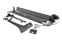 Load image into Gallery viewer, Jeep 50-Inch Straight LED Light Bar Upper Windshield Kit w/ Dual-Row Black Series LED 2-Up Gladiator JT, 18-20 Wrangler JL Rough Country