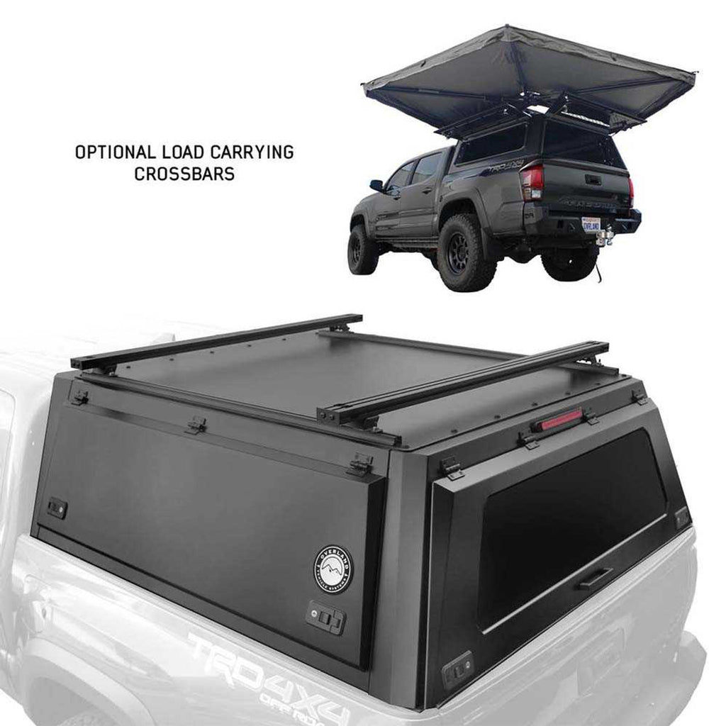 Expedition Truck Cap W/Full Wing Doors, Front and Rear Windows and 3rd Brake Light 19-24 Ram 1500 5.7 Foot Bed Overland Vehicle Systems