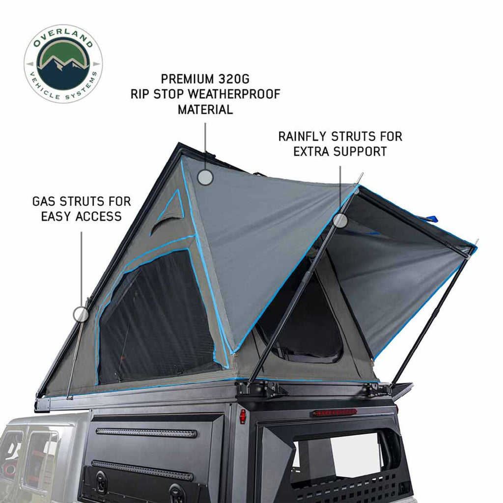 MagPak Camper W/Tent, Lights, Rear Molle Panel, Side Tie Downs, Front and Rear Windows 19-24 Jeep Galdiator 5 Foot Bed Overland Vehicle Systems