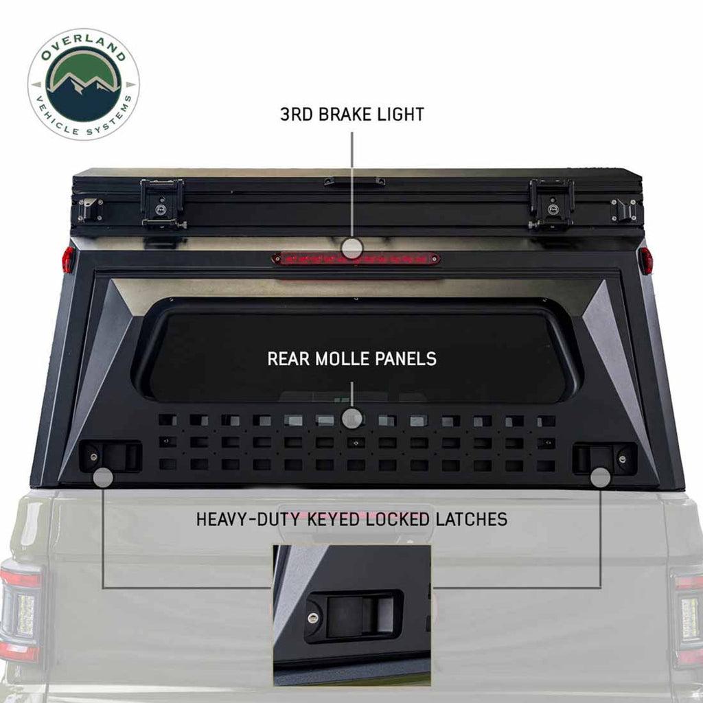 MagPak Camper W/Tent, Lights, Rear Molle Panel, Side Tie Downs, Front and Rear Windows 09-24 Ford F150 5.5 Foot Bed Overland Vehicle Systems