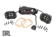 Load image into Gallery viewer, 2 Inch Square Flush Mount Cree LED Lights Pair Black Series w/Cool White DRL Rough Country