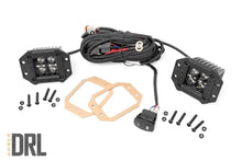 Load image into Gallery viewer, 2 Inch Square Flush Mount Cree LED Lights Pair Black Series w/Amber DRL Rough Country