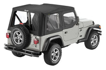 Load image into Gallery viewer, Replace-A-Top for OEM Hardware For Jeep 1997-2002 Wrangler TJ Clear Black Sailcloth Upper Door Skins Included Bestop