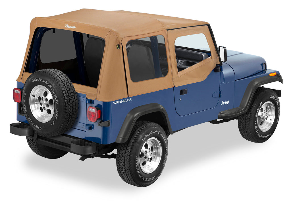 Replace-A-Top for OEM Hardware For Jeep 1988-1995 Wrangler YJ Tinted Spice Sailcloth Upper Door Skins Included Bestop