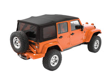 Load image into Gallery viewer, Replace-A-Top OE Exact (OEX) Fabric for OEM Hardware For Jeep 2007-2009 Wrangler JK 2 Door Tinted Black Diamond Sailcloth Bestop