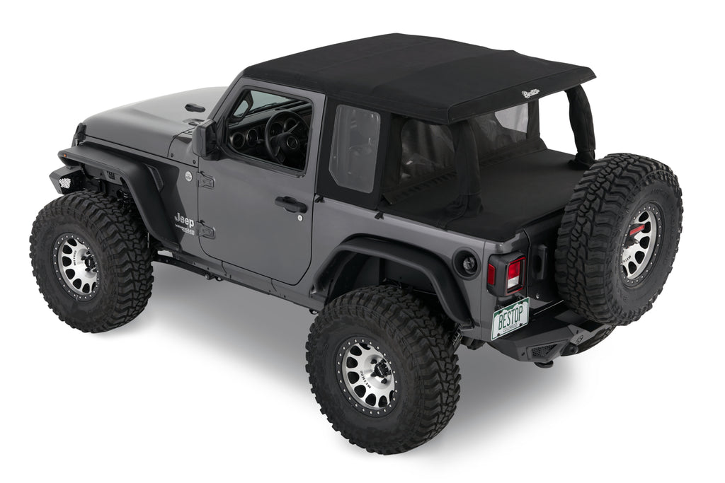 Jeep Wrangler Halftop Soft Tops For Jeep 2018-Current Wrangler JL 2 Door Black Premium Twill Bestop