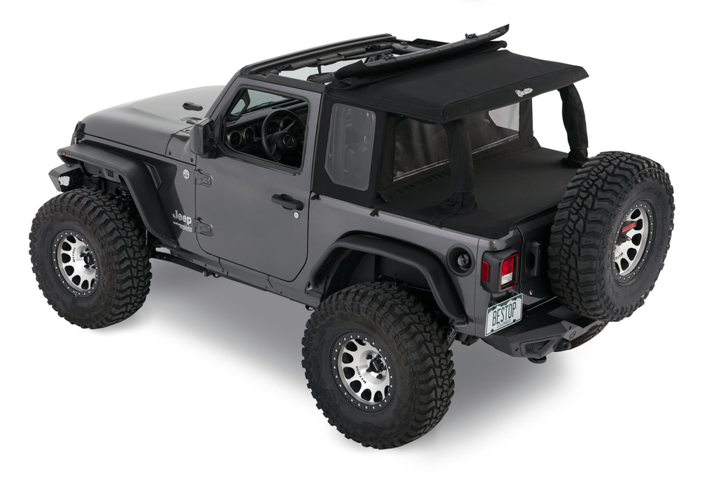 Jeep Wrangler Halftop Soft Tops For Jeep 2018-Current Wrangler JL 2 Door Black Premium Twill Bestop