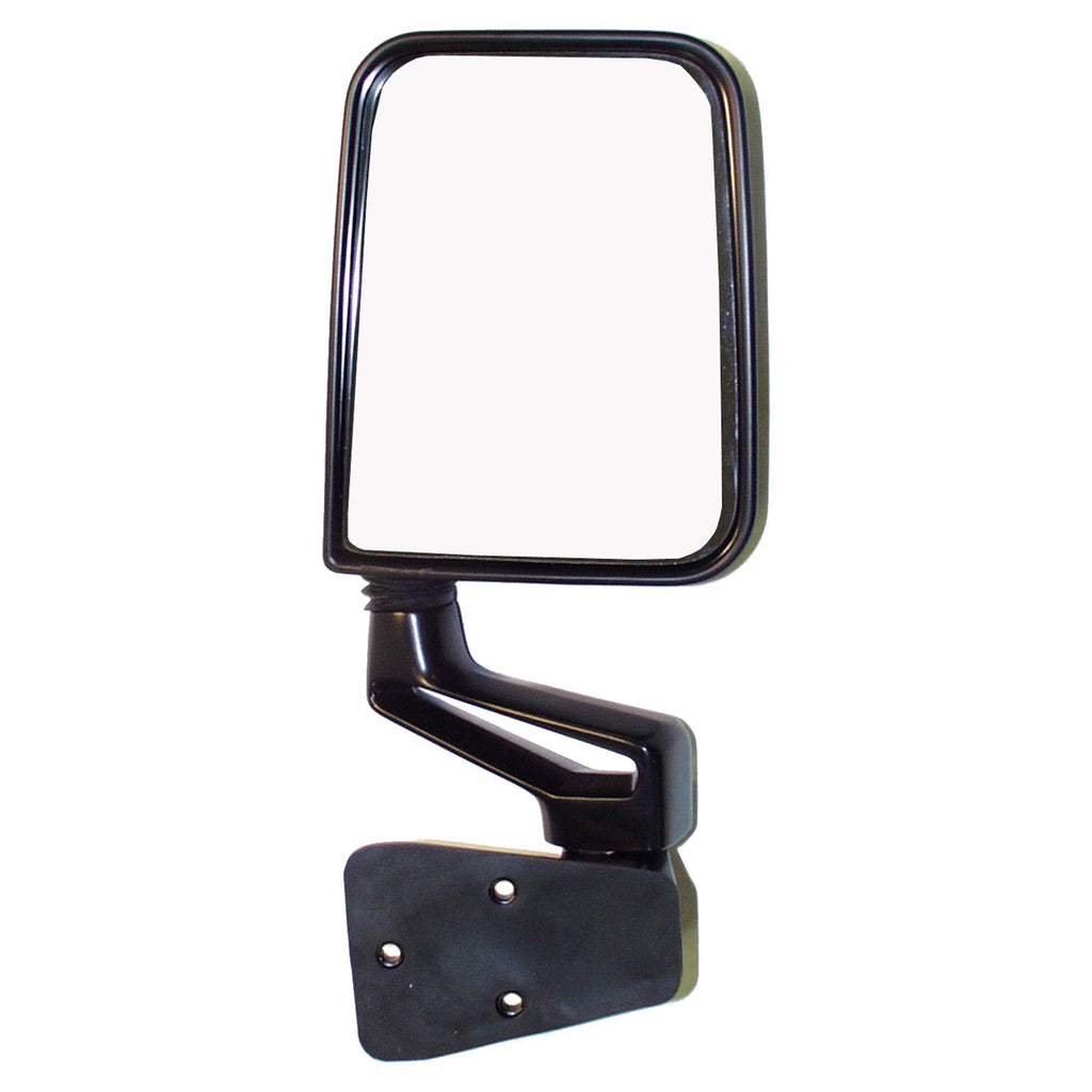 Right Manual Folding Mirror for Select 1987- 2006 Jeep YJ, TJ Wranglers, Black Crown Automotive