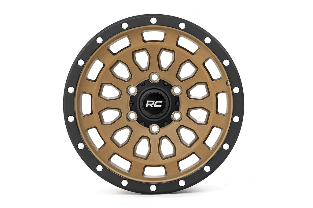 87 Series Wheel Simulated Beadlock Bronze/Black 17x8.5 5x4.5 +0mm Rough Country