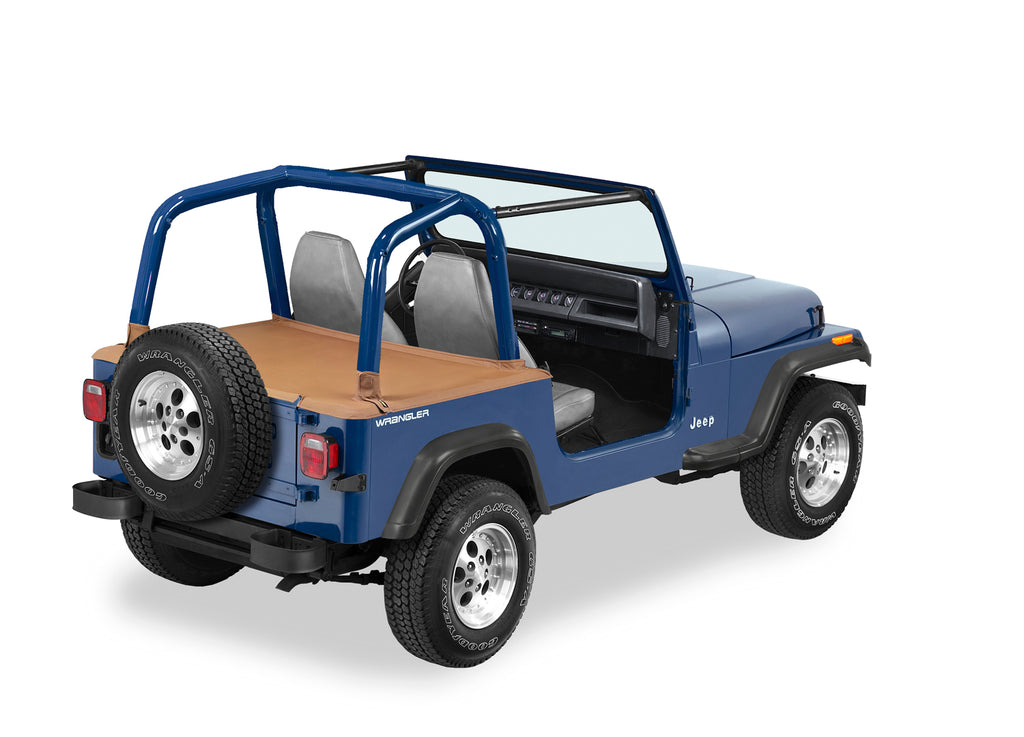 Cargo Deck Covers For Jeep 1992-1995 Wrangler YJ Factory Hardtop Removed with Belt Rail Channels Spice Bestop