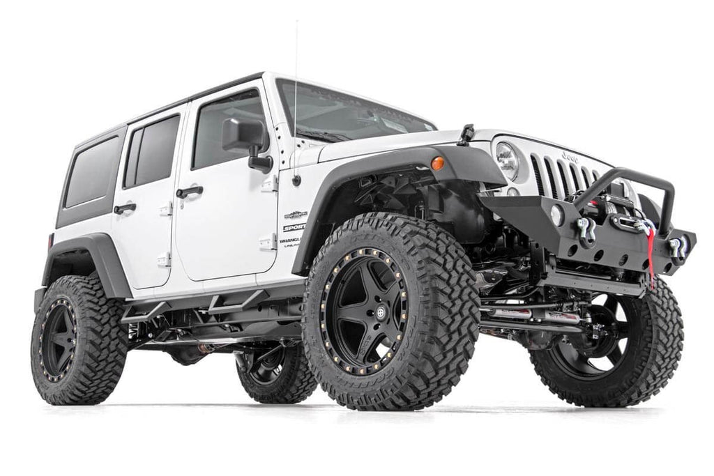 Jeep Contoured Drop Steps 07-18 Wrangler JK Unlimited 4 Door Rough Country