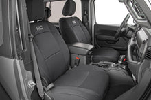 Load image into Gallery viewer, Jeep Neoprene Seat Cover Set Black 18-20 Wrangler JL Unlimited w/Rear Center Armrest Rough Country