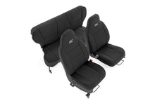 Load image into Gallery viewer, Jeep Neoprene Seat Cover Set Black 97-01 XJ w/Non-Detachable Headrest Rough Country