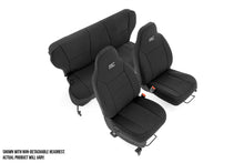 Load image into Gallery viewer, Jeep Neoprene Seat Cover Set Black 97-01 XJ w/Detachable Headrest Rough Country