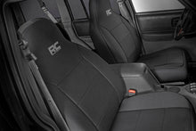 Load image into Gallery viewer, Jeep Neoprene Seat Cover Set Black 97-01 XJ w/Detachable Headrest Rough Country