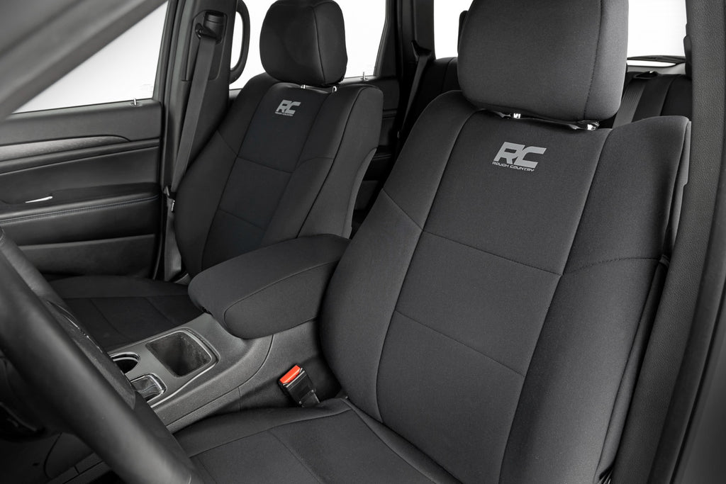 Seat Covers Front Row and Rear Row Bench Jeep Grand Cherokee WK2 2WD/4WD (11-22) Rough Country