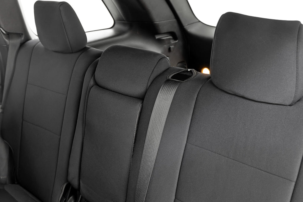 Seat Covers Front Row and Rear Row Bench Jeep Grand Cherokee WK2 2WD/4WD (11-22) Rough Country