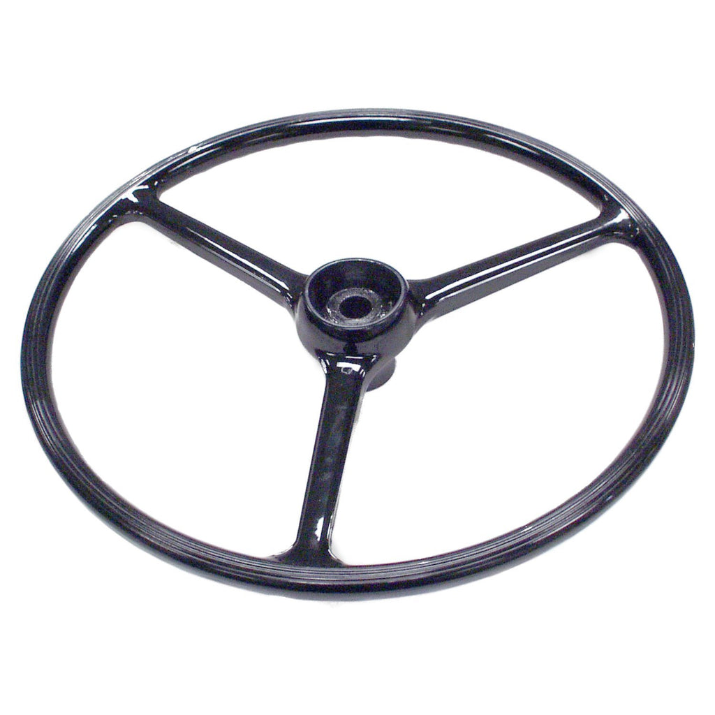 Black 17 Inch Diameter Steering Wheel for Select Jeep CJ-3B, CJ-5, CJ-6, FC-150 Crown Automotive