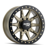 Dirty life 9304 DT-2 Satin Gold 17x9 5x127-Clearance