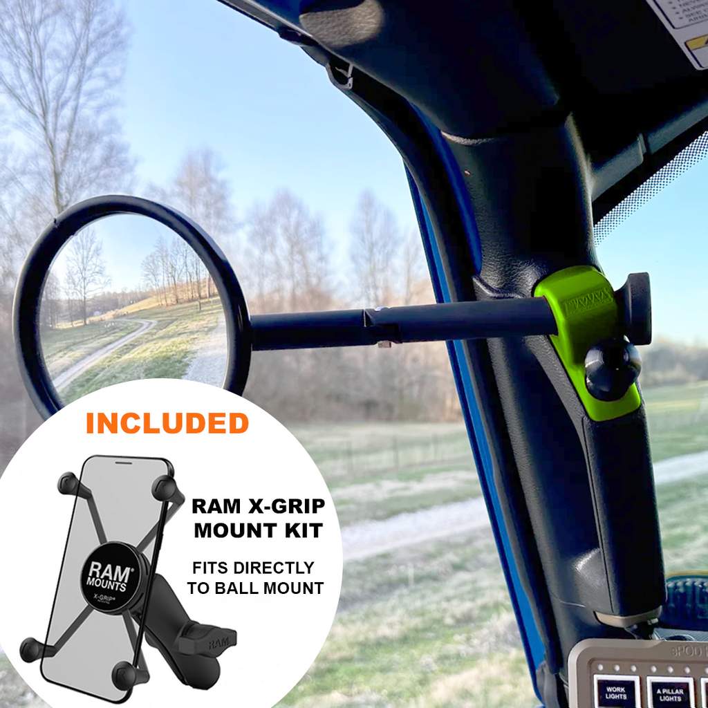 Gladiator JT A-Pillar Side Mirrors with Base Mount Driver AND Passenger