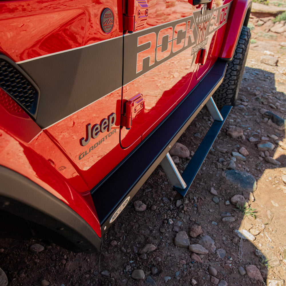 JT Gladiator Side Step Sliders For 2024 Jeep Gladiator Extensions Sub Part Rock Slide Engineering