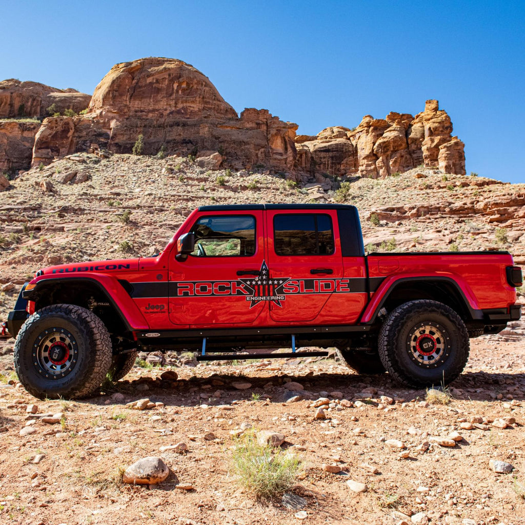 JT Gladiator Side Step Sliders For 2024 Jeep Gladiator Extensions Sub Part Rock Slide Engineering
