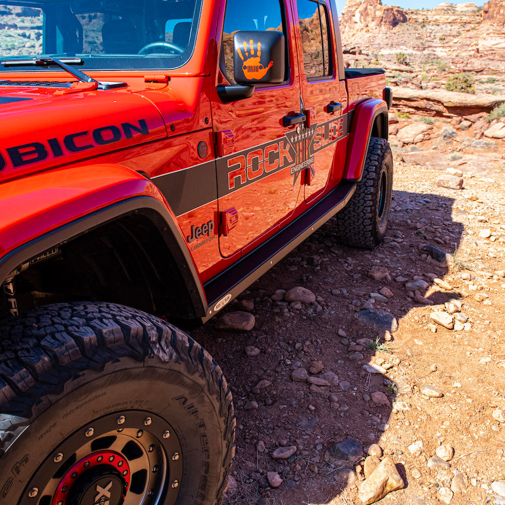 JT Gladiator Side Step Sliders For 2024 Jeep Gladiator Set Rock Slide Engineering