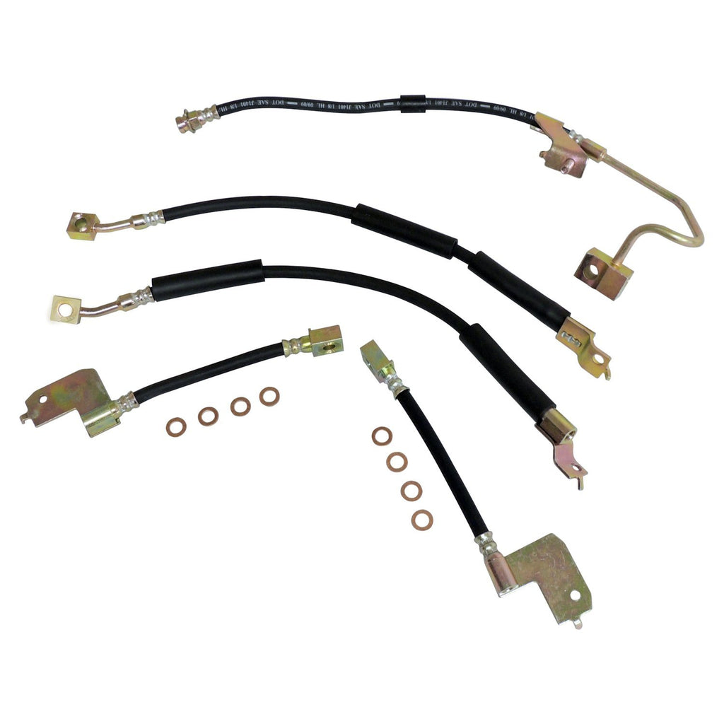 Brake Hose Kit for 94-98 Jeep ZJ Grand Cherokee w/ Rear Disc Brakes (5) Hoses Crown Automotive
