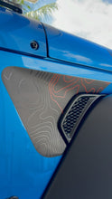 Load image into Gallery viewer, Arctic Mojave Printed Accent Color Topographical Rubicon Blackout Decal- Fits Jeep Wrangler &amp; Gladiator JL Fender Vent Decal-Pair