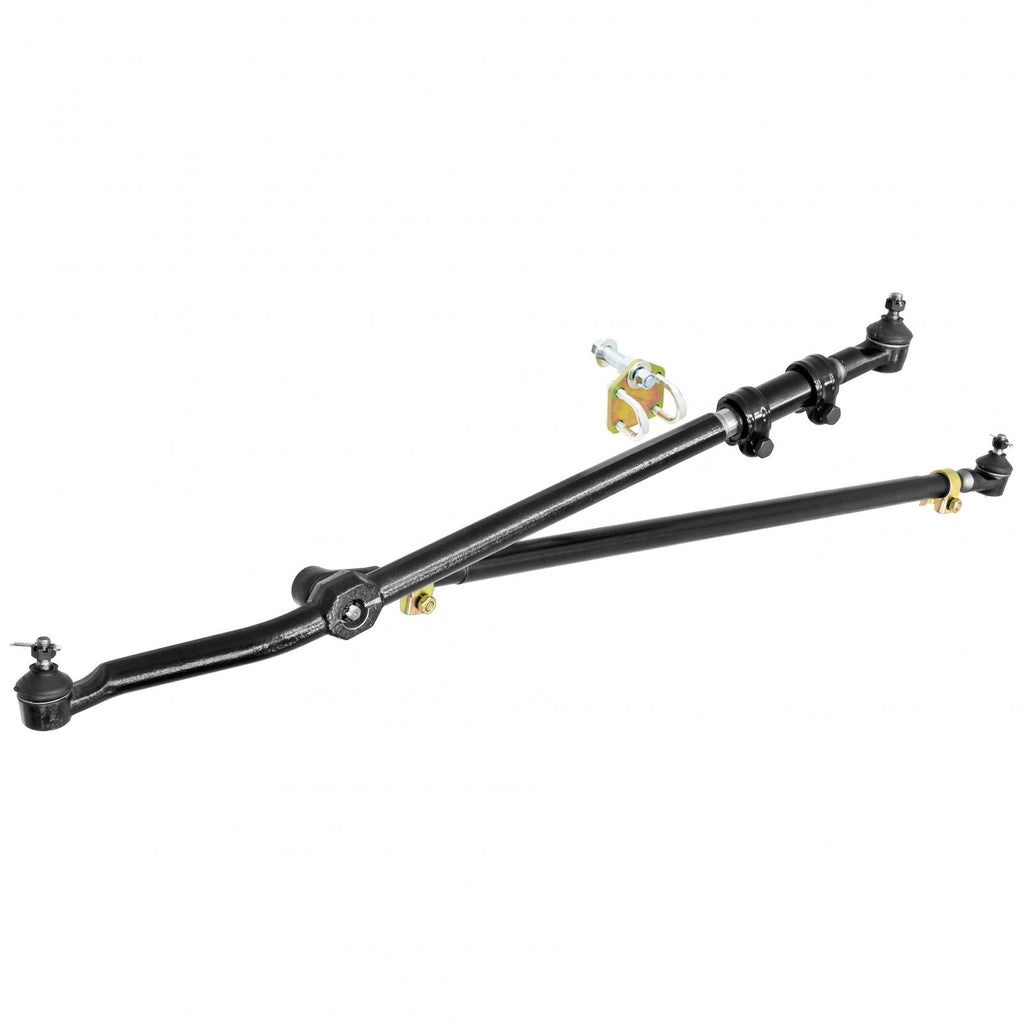 Currectlync Steering System 97-06 Wrangler TJ and LJ Unlimited/XJ/MJ Bolt-On Includes 1 1/4 Inch Diameter Tie Rod/Forged Drag Link HD Steering Stabilizer Shock Mounting Kit RockJock 4x4
