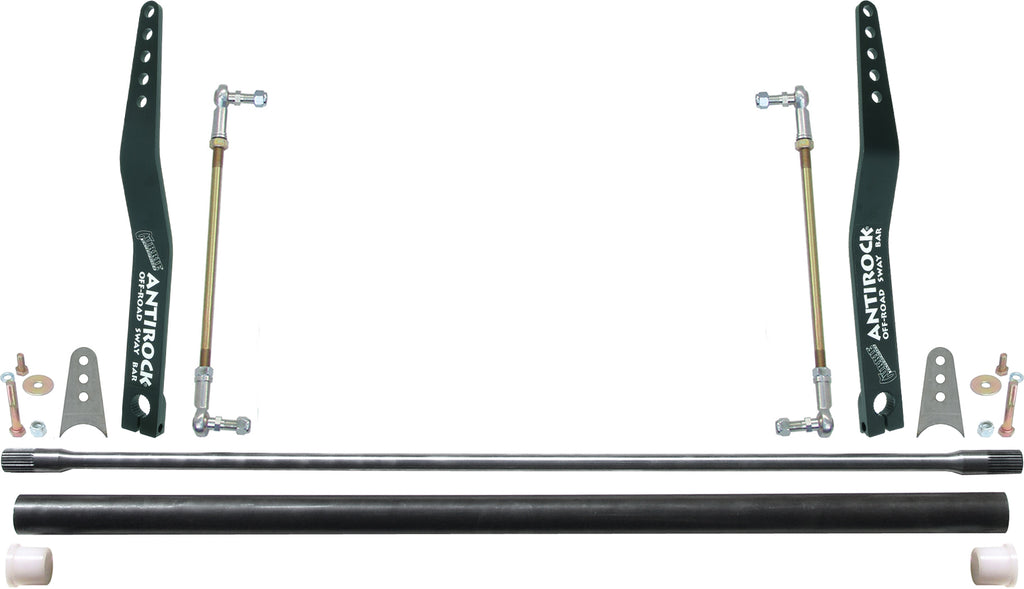 Antirock Sway Bar Kit Universal 36 Inch Bar 20 Inch Bent Steel Arms RockJock 4x4
