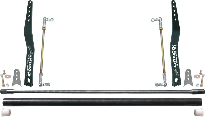 Antirock Sway Bar Kit Universal 45 Inch Bar 20 Inch Bent Steel Arms RockJock 4x4