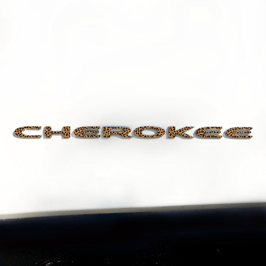 CHEROKEE Door Emblem Overlay Decal Set | Fits 2014–2025 Jeep Cherokee