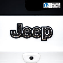 Load image into Gallery viewer, Jeep Emblem Overlay Decals – Black on Black Topo | Fits Grand Cherokee, Cherokee, Compass, Renegade, Liberty, Patriot (Various Years)