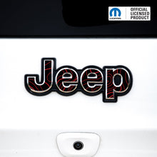 Load image into Gallery viewer, Jeep Emblem Overlay Decals – Topographic Map Print | Fits Grand Cherokee, Cherokee, Compass, Renegade, Liberty, Patriot (Various Years)